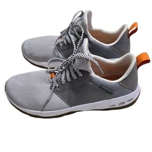 Columbia PFG Tamiami Gray Sneakers with Orange Highlights